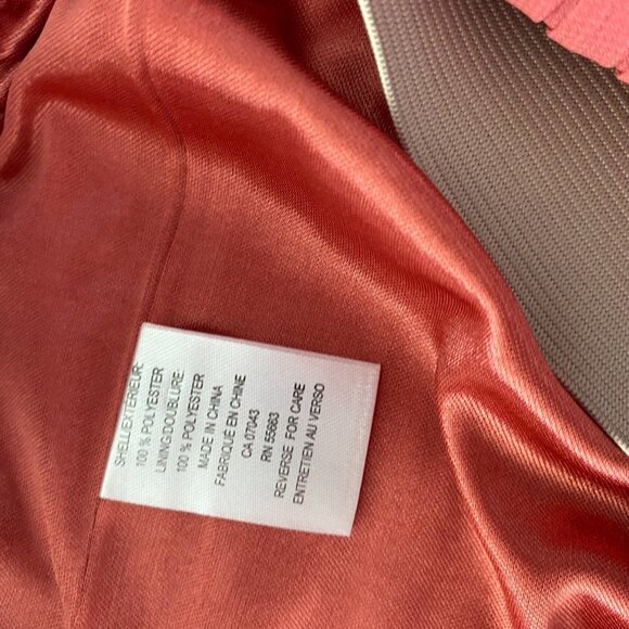 FOR CYNTHIA Pleated Elastic Waist Maxi Skirt Fully Lined Salmon Color Sz L - Picture 3 of 7